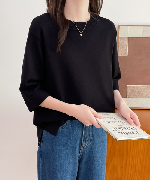 「ABITOKYO」 半袖ニット M アイボリー レディース_画像4