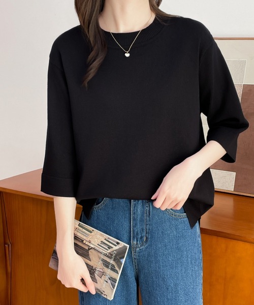 「ABITOKYO」 半袖ニット M アイボリー レディース_画像7