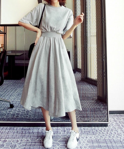 「meJane」 半袖ワンピース FREE グレー レディース_画像9