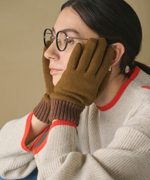 MAISON SPECIAL（メゾンスペシャル） 手袋 Fox Blend Knit Gloves