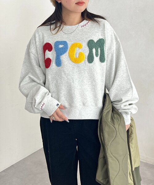 CPCM（シーピーシーエム） トレーナー スウェット CPCMロゴ刺繍裏毛