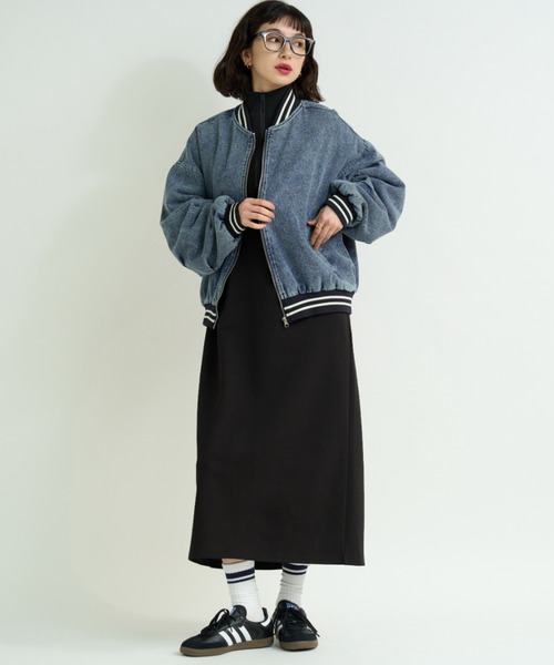 A.D.C.L. ワンピース スポーティーで楽ちん！ダンボールマキシ丈ハーフ