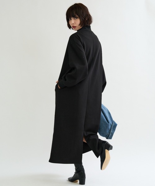 A.D.C.L. ワンピース ハーフジップ ダンボール素材 ロングワンピース