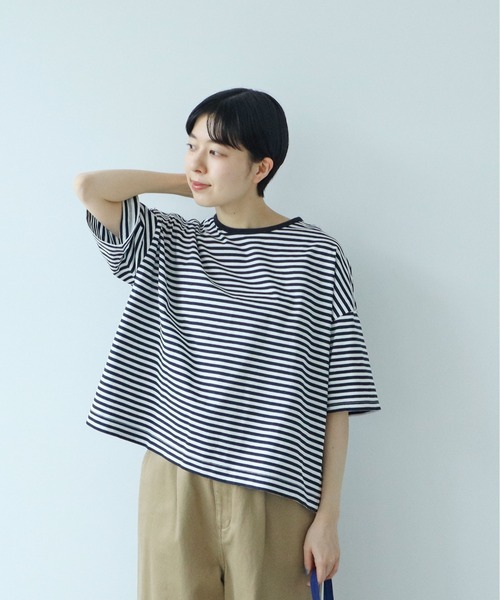 大人気！PARISIENNE ボーダーTシャツ speed-orange_a111