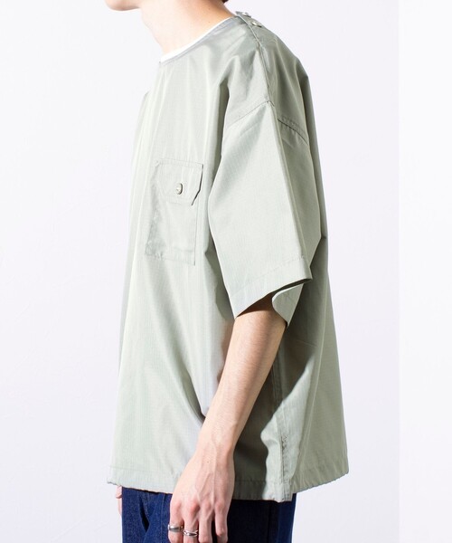 「TAION」 半袖Tシャツ L セージグリーン メンズ_画像3