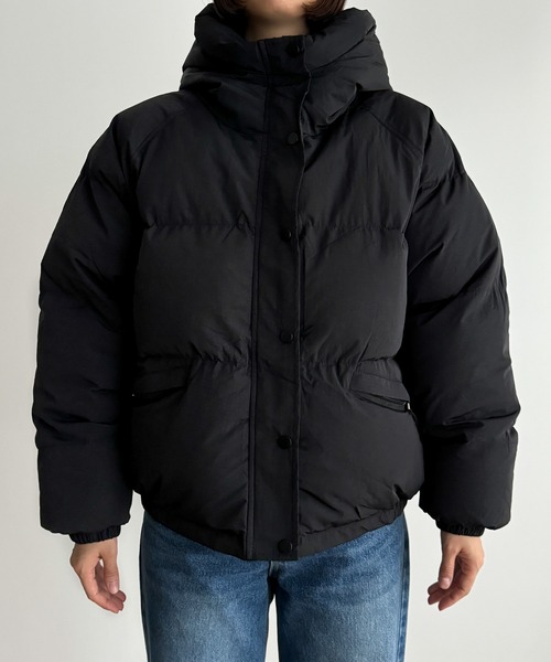 「CANAL JEAN」 「El mar」ナイロンブルゾン ONE SIZE ブラック レディースの画像