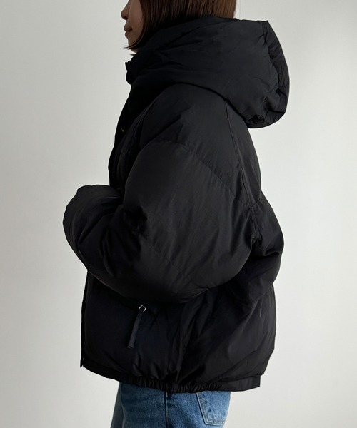 「CANAL JEAN」 「El mar」ナイロンブルゾン ONE SIZE ブラック レディースの画像