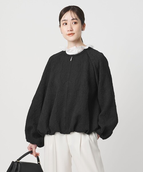 ✴︎UNITED ARROWS ジャガードブルゾン黒 UNITED ARROWS（ユナイテッドアローズ） ブルゾン アウター ジャガード