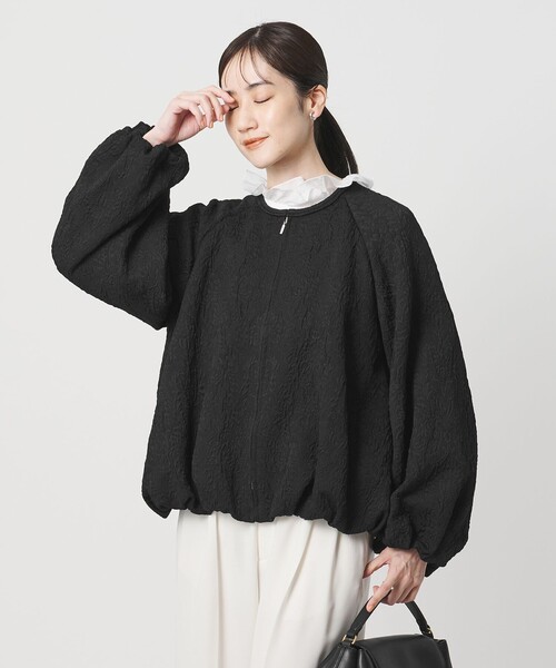 未使用☆UNITED ARROWS ジャカード ボリュームスリーブ ブルゾンの通販