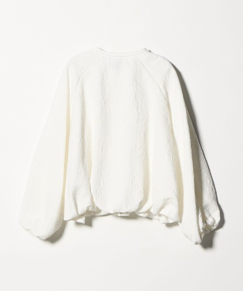 ユナイテッドアローズ　ジャカードボリュームスリーブブルゾン　ホワイト. UNITED ARROWS（ユナイテッドアローズ） ブルゾン アウター ジャガード