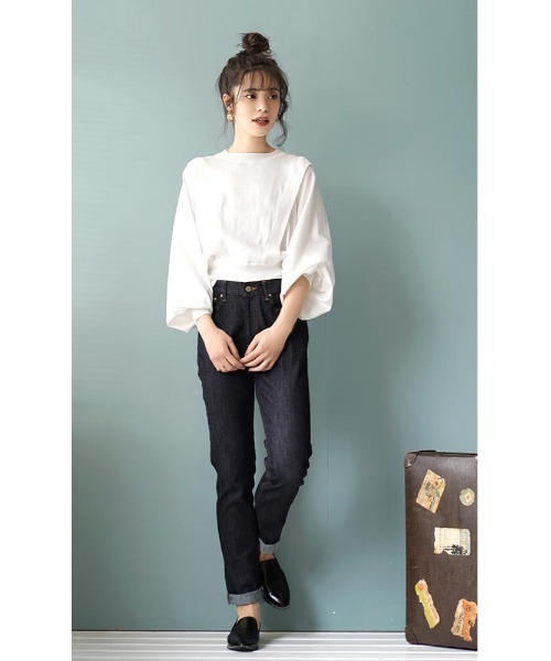 「e-zakkamania stores」 「In field」長袖ニット フリー オフホワイト レディース_画像2