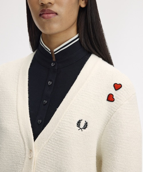 希少 イタリア製 フレッドペリー カーディガン 刻印ボタン FRED PERRY FRED PERRY（フレッドペリー） カーディガン レディース : ZOZOTOWN