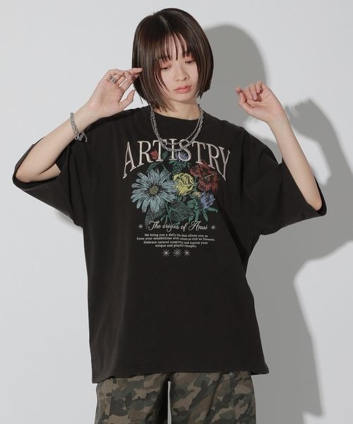 「Anui」 半袖Tシャツ LARGE オートミール レディース_画像4
