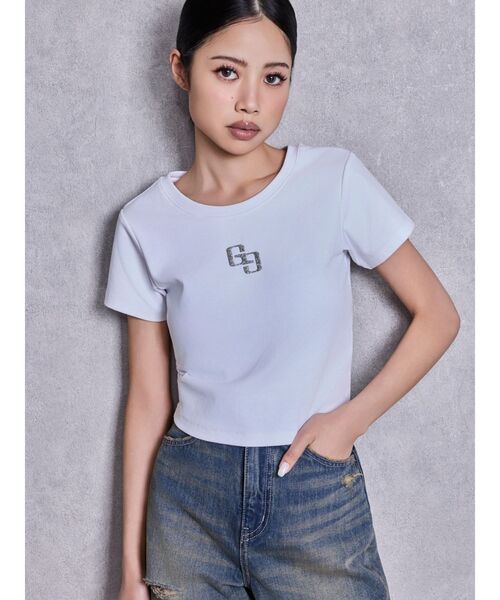 GYDA（ジェイダ） tシャツ GLITTER GG Tシャツ レディース : ZOZOTOWN 
