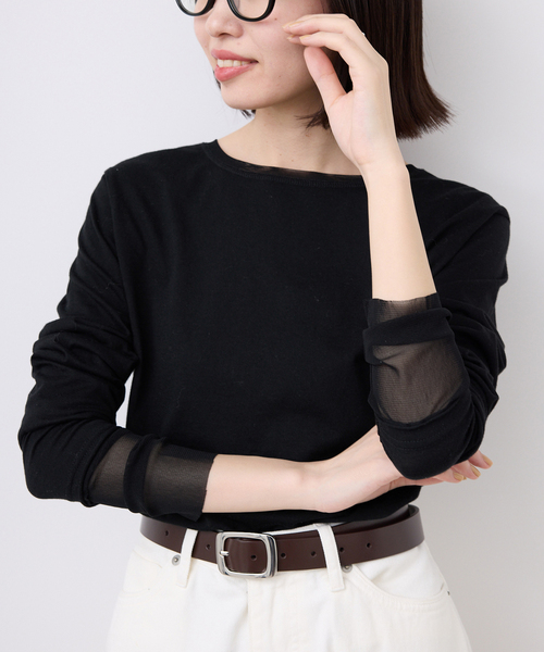 スローブイエナ  強撚天竺TEE ２枚セット 強撚天竺 ニュアンスロンTEE（Tシャツ／カットソー）｜SLOBE IENA
