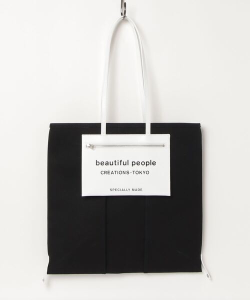 beautiful people ブラック トートバッグ F beautiful people（ビューティフルピープル） トートバッグ F ブラック