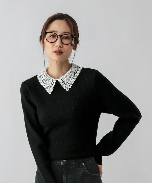 「GLOBAL WORK」 長袖ニット MEDIUM チャコールグレー レディース_画像5