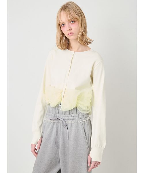sorin チュールデコレート カーディガン SORIN（ソリン） カーディガン Tulle Decorated Cardigan/チュール