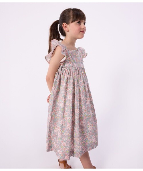 PETIT BATEAU（プチバトー） ワンピース フラワープリントワンピース