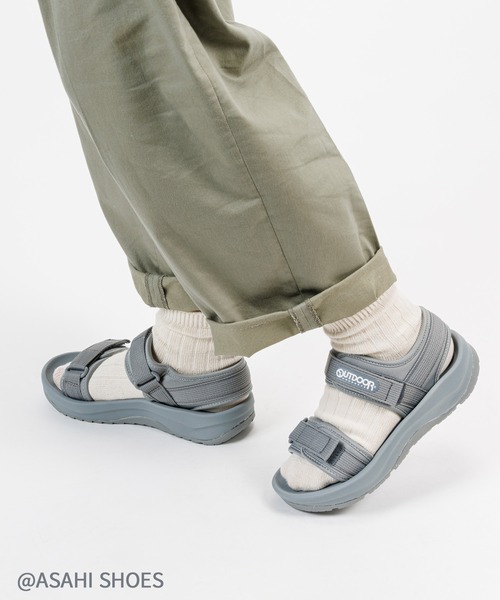 「OUTDOOR PRODUCTS」 フラットサンダル 24.0cm オリーブ レディース_画像8