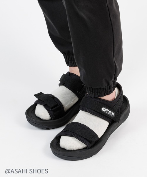 「OUTDOOR PRODUCTS」 フラットサンダル 24.0cm オリーブ レディース_画像9