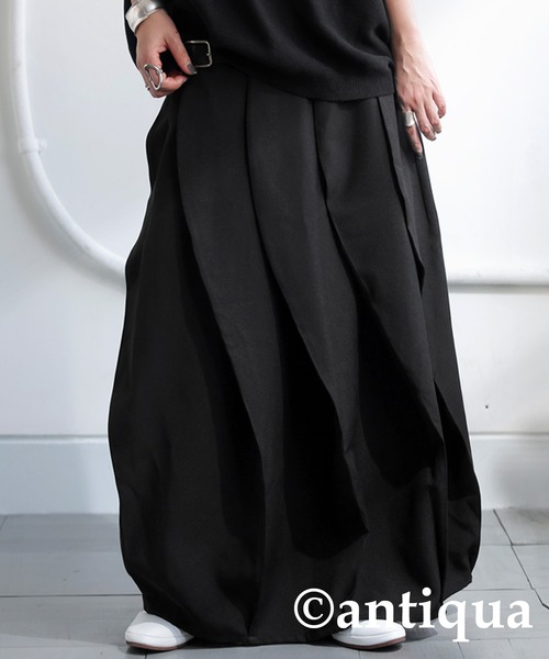 「antiqua」 ロングスカート ONESIZE ブラック レディース_画像4