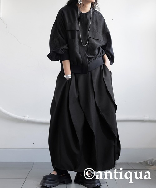 「antiqua」 ロングスカート ONESIZE ブラック レディース_画像5