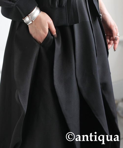 「antiqua」 ロングスカート ONESIZE ブラック レディース_画像6