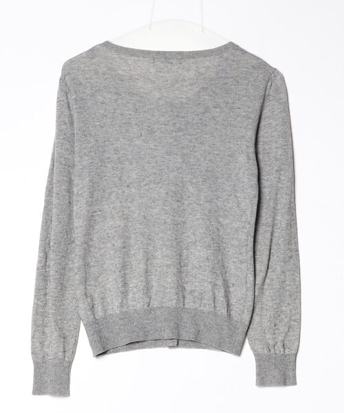 「NATURAL BEAUTY BASIC」 ニットカーディガン M グレー レディース_画像2