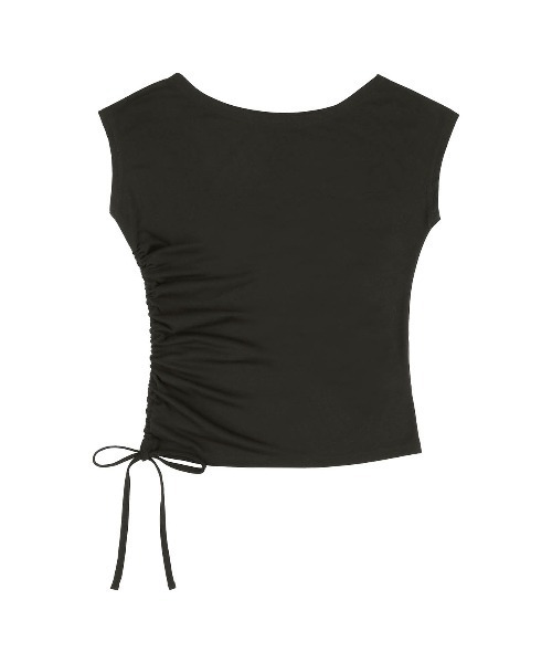トップス ALEXIA STAM Drawstring Tee ALEXIA STAM（アリシアスタン） tシャツ Drawstring Tee /サイド