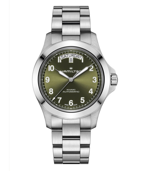 腕時計 HAMILTON 「ハミルトン」 腕時計 Khaki Field （カーキ フィールド） King キング 40MM グリーン×シルバーの画像