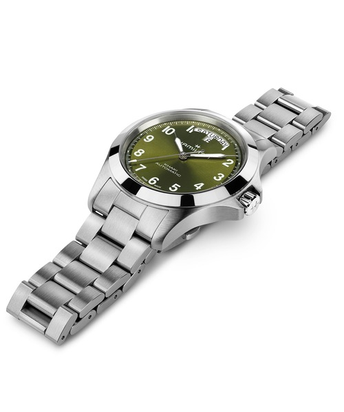 腕時計 HAMILTON 「ハミルトン」 腕時計 Khaki Field （カーキ フィールド） King キング 40MM グリーン×シルバーの画像