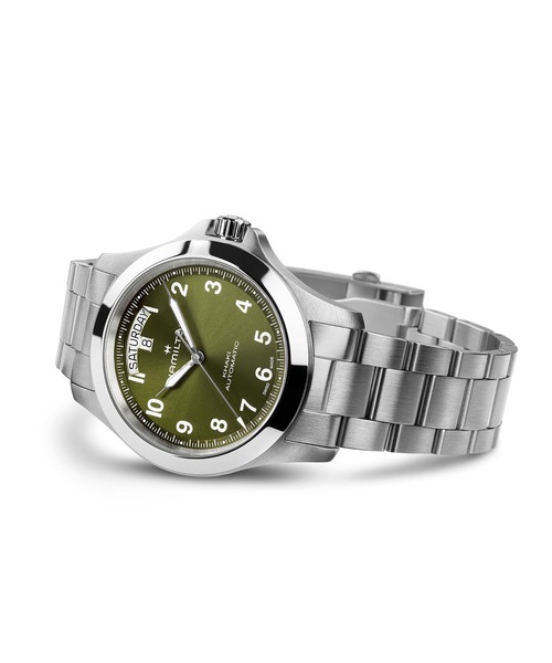 腕時計 HAMILTON 「ハミルトン」 腕時計 Khaki Field （カーキ フィールド） King キング 40MM グリーン×シルバーの画像