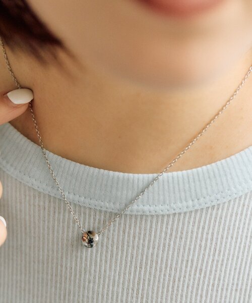 ネックレス 「金属アレルギー対応/ステンレス」平丸トップネックレス レディースの画像