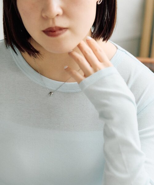 ネックレス 「金属アレルギー対応/ステンレス」平丸トップネックレス レディースの画像