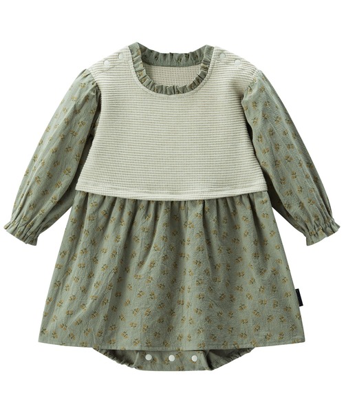 「combimini」 「KIDS」長袖ワンピース - ベージュ キッズ_画像4