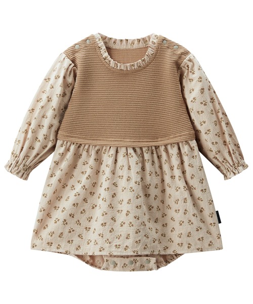 「combimini」 「KIDS」長袖ワンピース - ベージュ キッズ_画像5