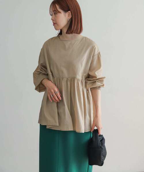 「URBAN RESEARCH DOORS」 半袖ブラウス MEDIUM ブラウン レディース_画像7