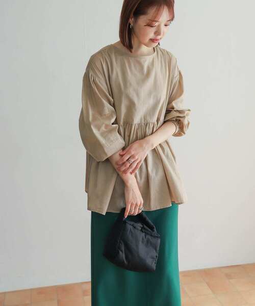 「URBAN RESEARCH DOORS」 半袖ブラウス MEDIUM ブラウン レディース_画像9