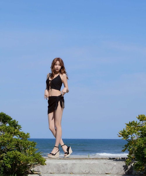 sugar nine 水着 パレオ付きナチュラルビキニ 3点セット「ビキニ