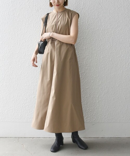 「SHIPS any」 ノースリーブワンピース ONE SIZE ネイビー レディース_画像2