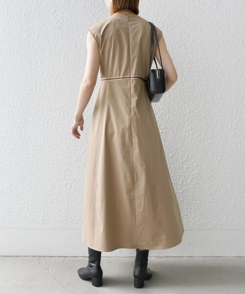 「SHIPS any」 ノースリーブワンピース ONE SIZE ネイビー レディース_画像4