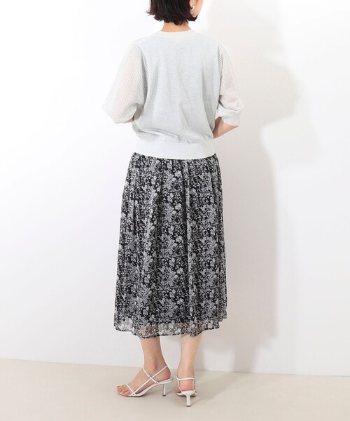 「NOLLEY'S LIGHT」 ニットカーディガン 38 ライトグレー レディース_画像7