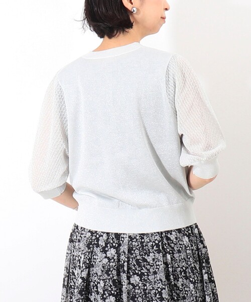 「NOLLEY'S LIGHT」 ニットカーディガン 38 ライトグレー レディース_画像8