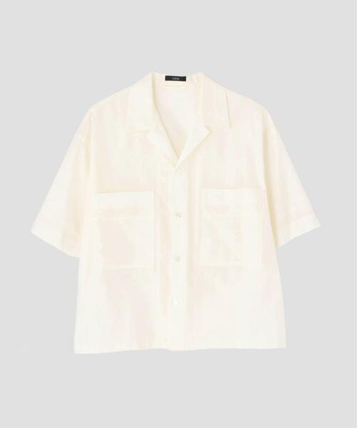YLEVE（イレーヴ） ブラウス シャツ 半袖 YLEVE / DOBBY STRIPE 