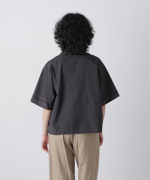 YLEVE（イレーヴ） ブラウス シャツ 半袖 YLEVE / DOBBY STRIPE 