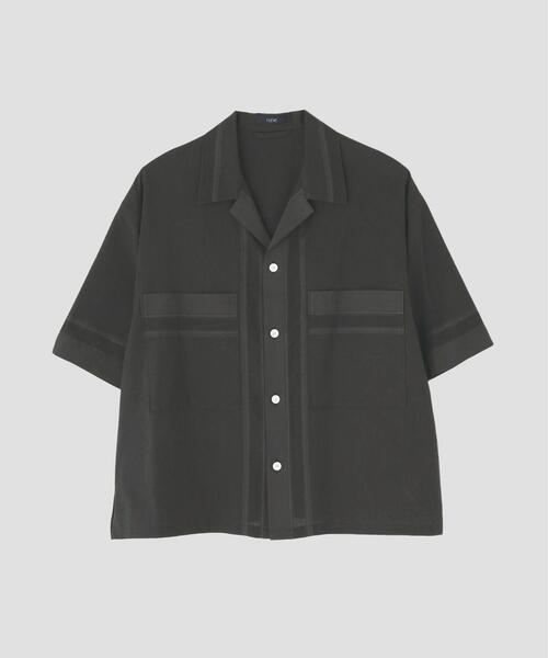 YLEVE（イレーヴ） ブラウス シャツ 半袖 YLEVE / DOBBY STRIPE