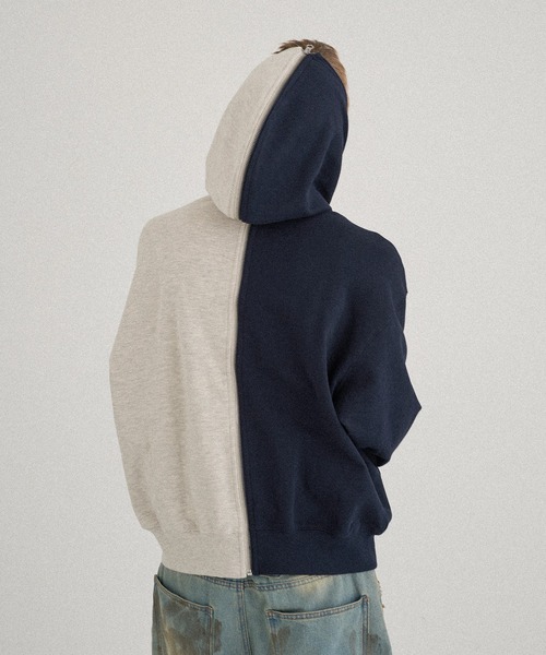 「WISH FOR EVER」 ジップアップパーカー LARGE ブラック メンズ_画像2