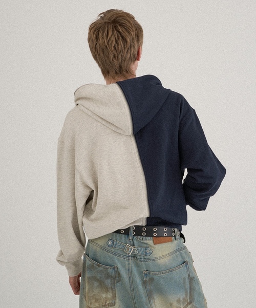 「WISH FOR EVER」 ジップアップパーカー LARGE ブラック メンズ_画像5
