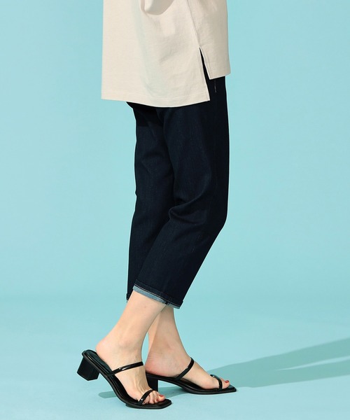 「C17」 クロップドパンツ MEDIUM グレー レディース_画像4